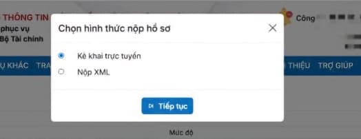kê khai trực tuyến