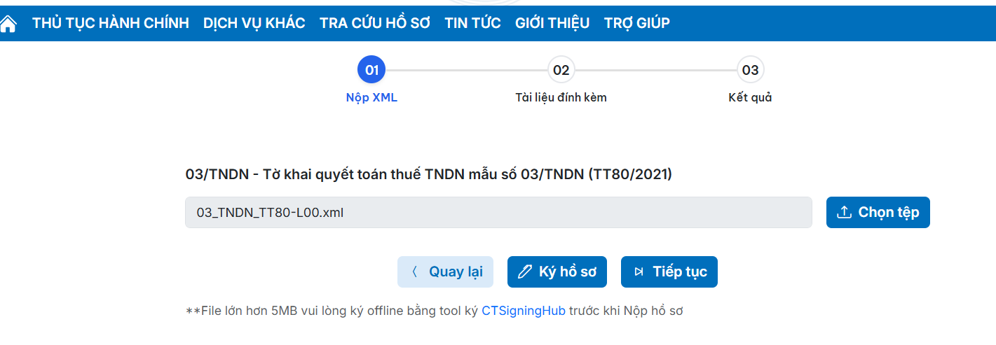 ký hồ sơ
