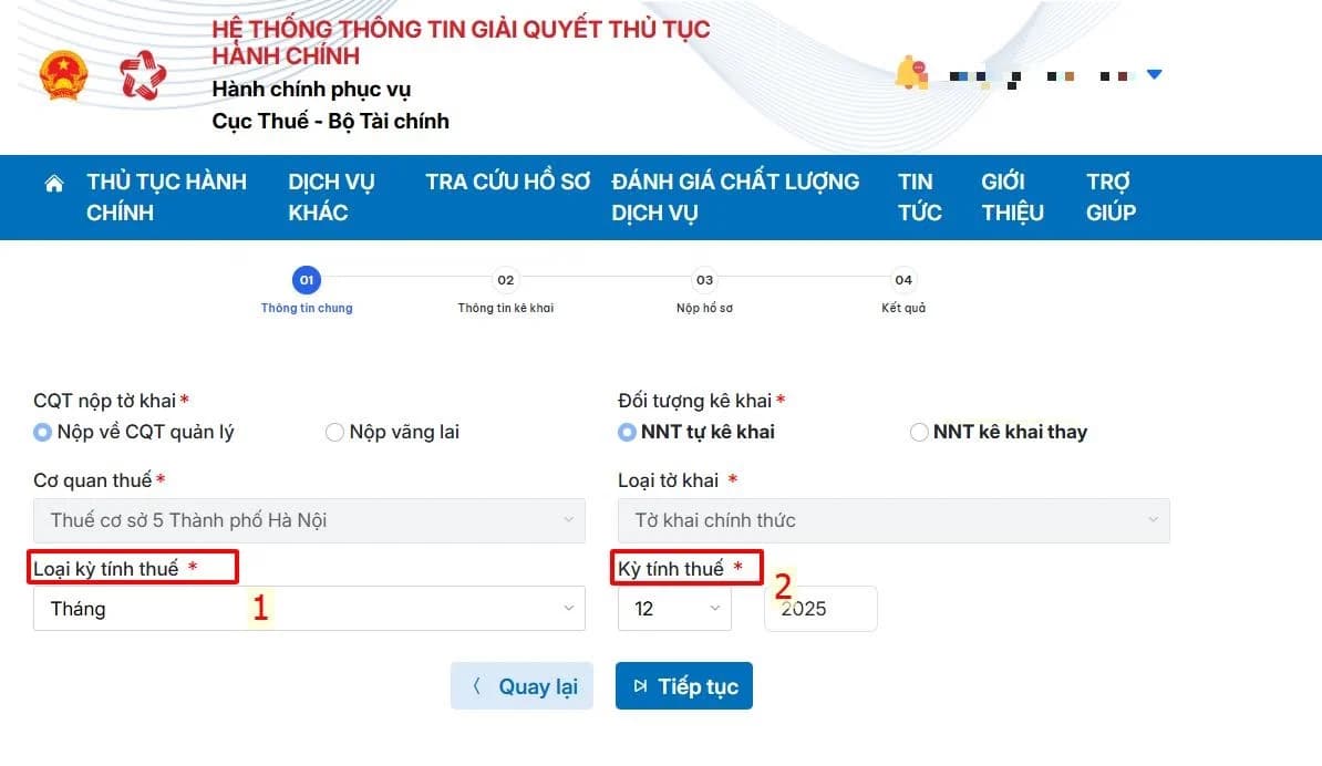 loại kỳ tính thuế