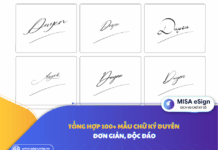 mẫu chữ ký Duyên