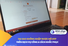 tại sao không nhập được mã OTP trên dịch vụ công