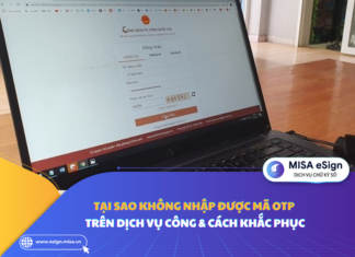 tại sao không nhập được mã OTP trên dịch vụ công
