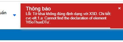 thông báo lỗi