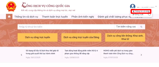 thông tin cá nhân