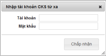 nhập tài khoản chữ ký số từ xa