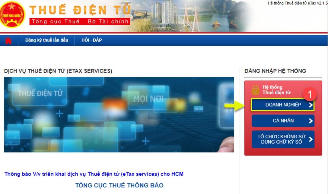 truy cập thuế điện tử