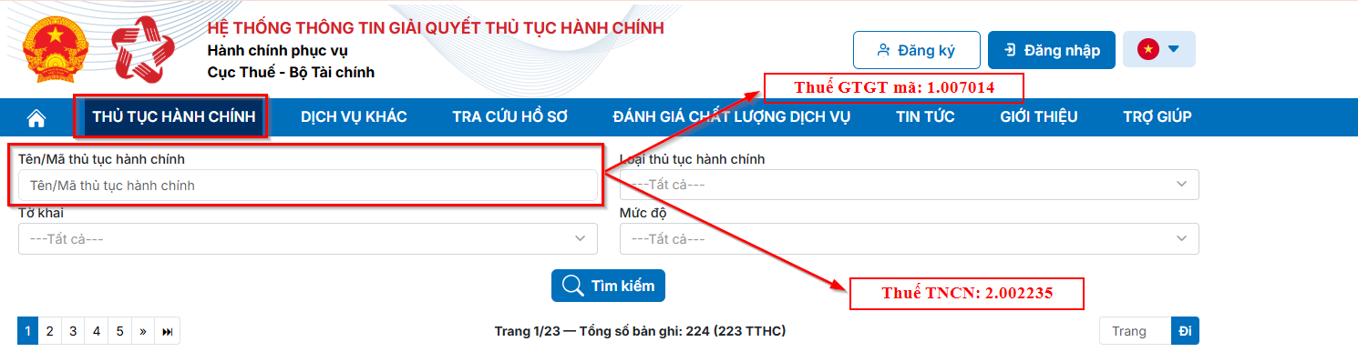 Thủ tục hành chính
