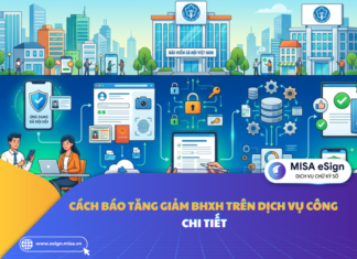 cách báo tăng giảm BHXH trên dịch vụ công