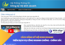 cách đăng ký hộ kinh doanh trên dịch vụ công