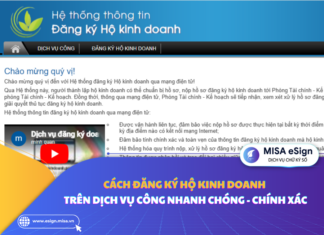 cách đăng ký hộ kinh doanh trên dịch vụ công