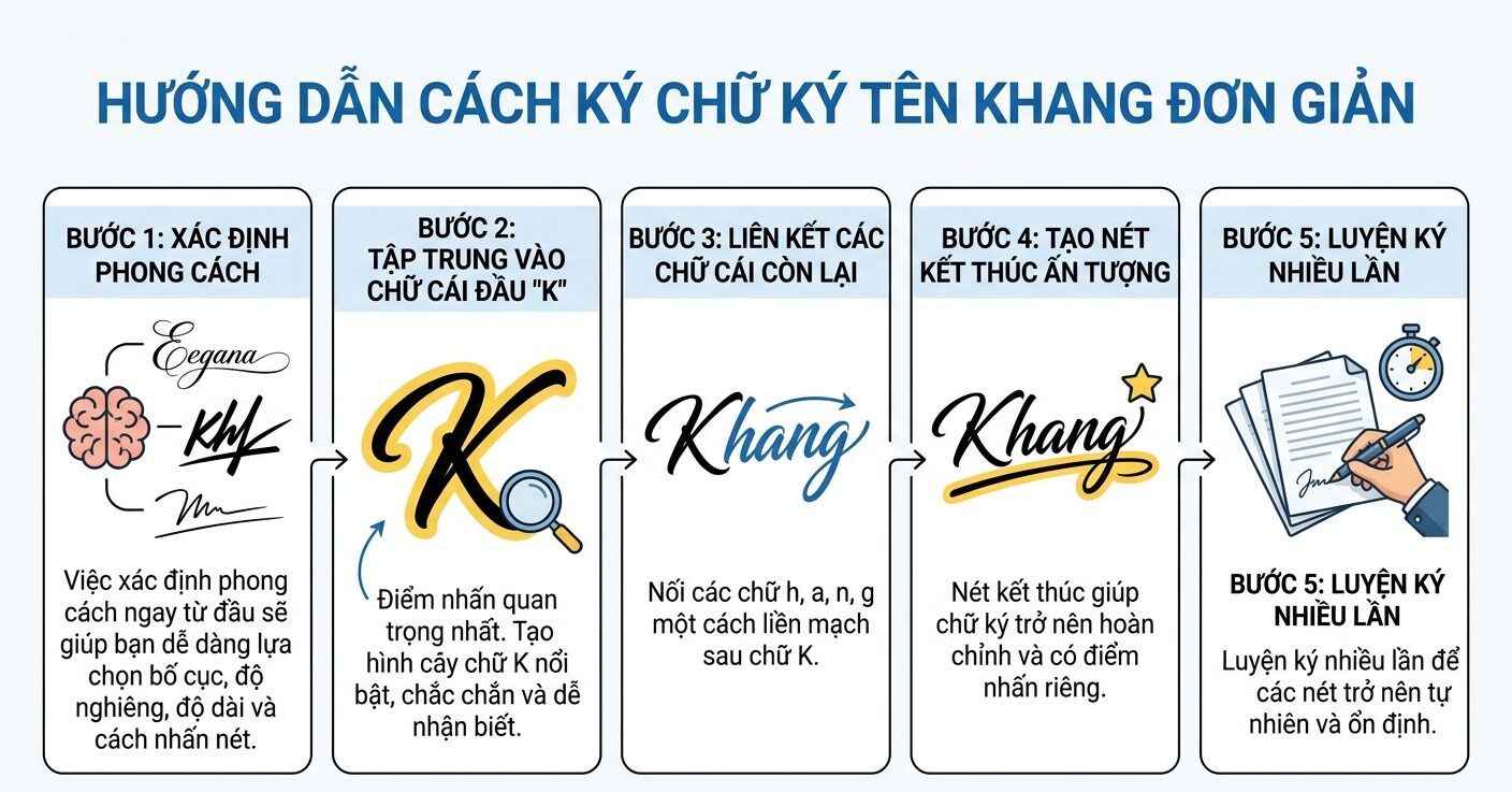 cách ký chữ ký tên Khang