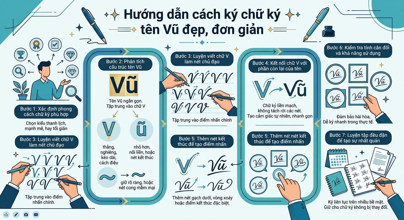 cách ký chữ ký tên vũ