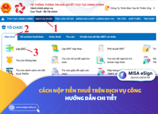 cách nộp tiền thuế trên dịch vụ công