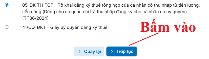 chọn hồ sơ