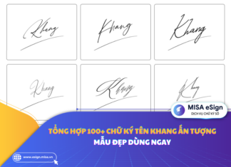 chữ ký tên khang