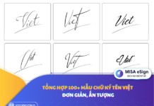 Tổng hợp 100+ mẫu chữ ký tên Việt đơn giản, ấn tượng chữ ký tên việt