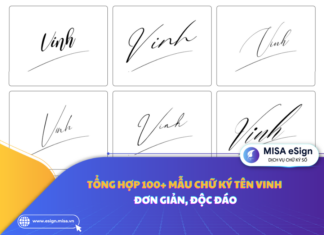 chữ ký tên vinh
