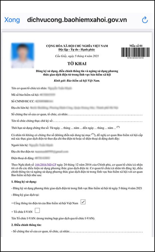 cung cấp thông tin tài khoản đăng nhập