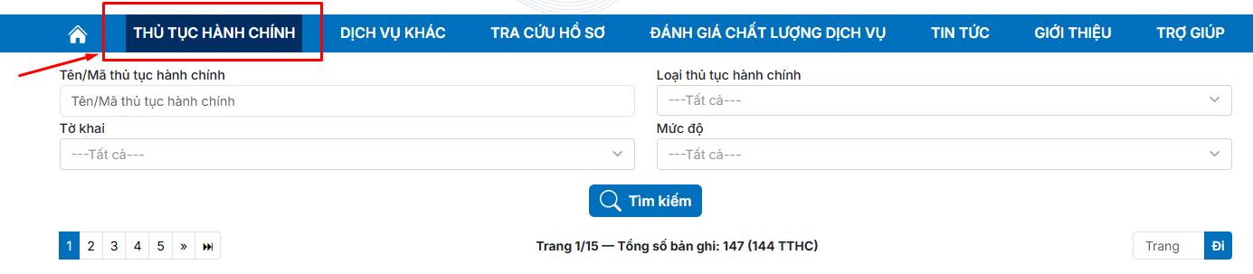 thủ tục hành chính