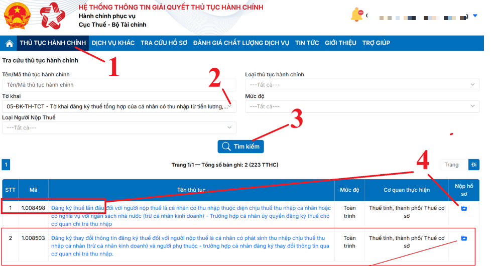 thủ tục hành chính