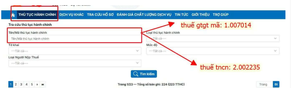 thủ tục hành chính