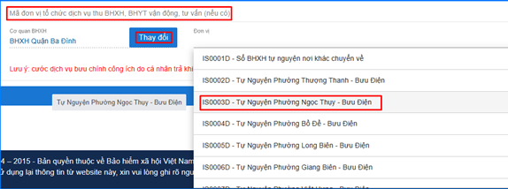 tổ chức dịch vụ thu BHXH