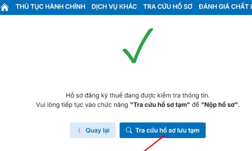 tra cứu hồ sơ lưu tạm