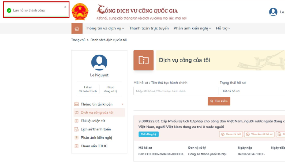 lưu thành công
