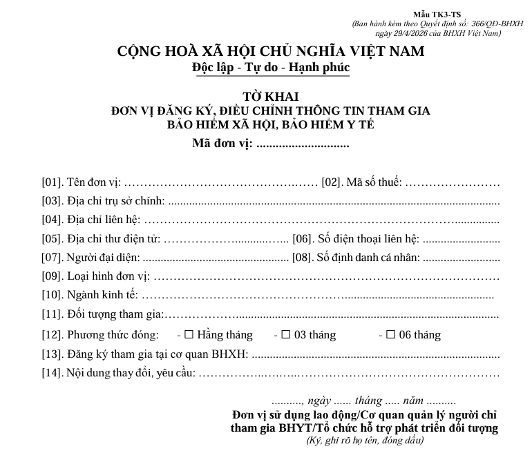 mẫu TK3-TS