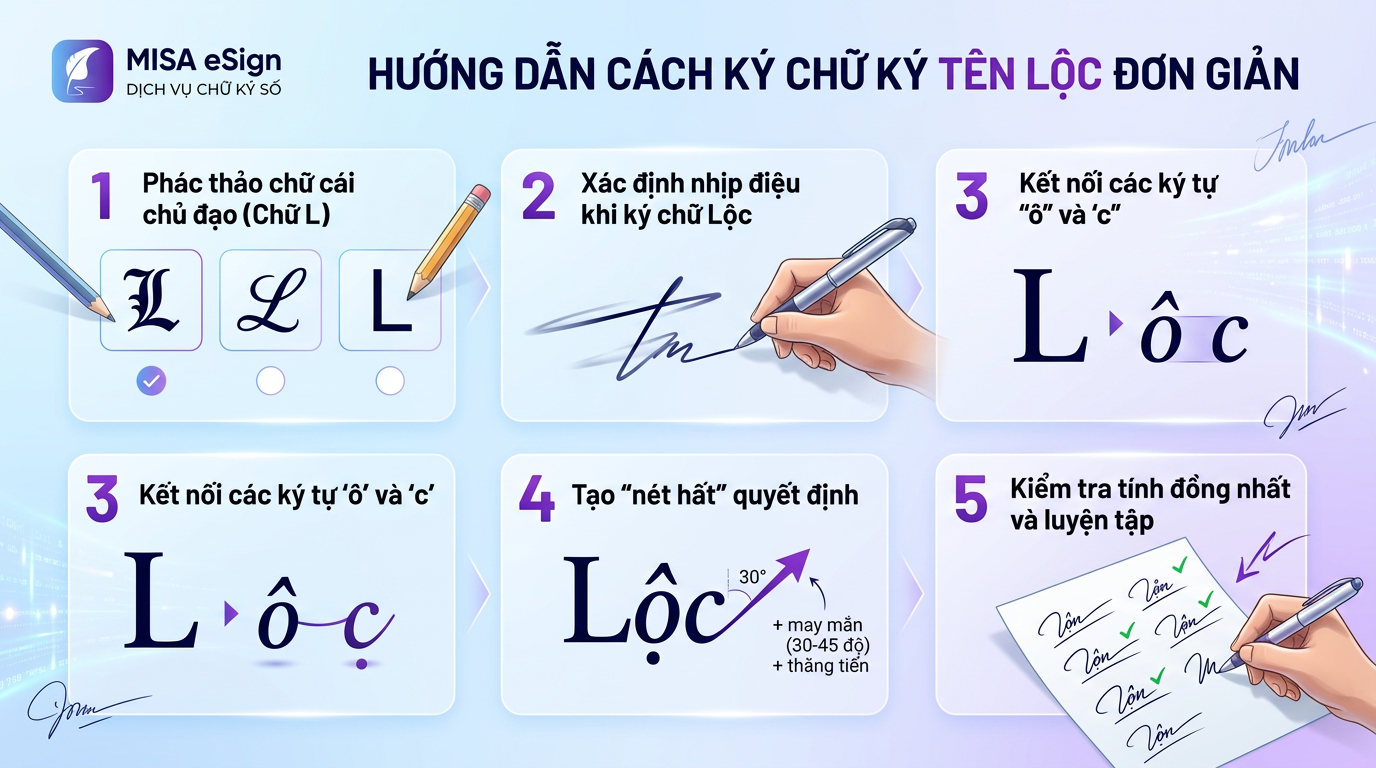 cách ký chữ ký tên lộc