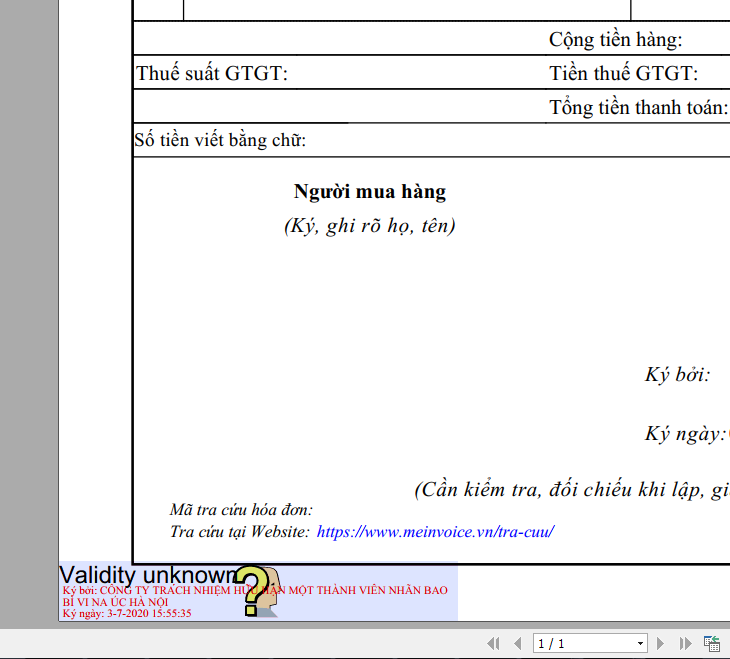 lỗi chấm hỏi vàng ký PDF